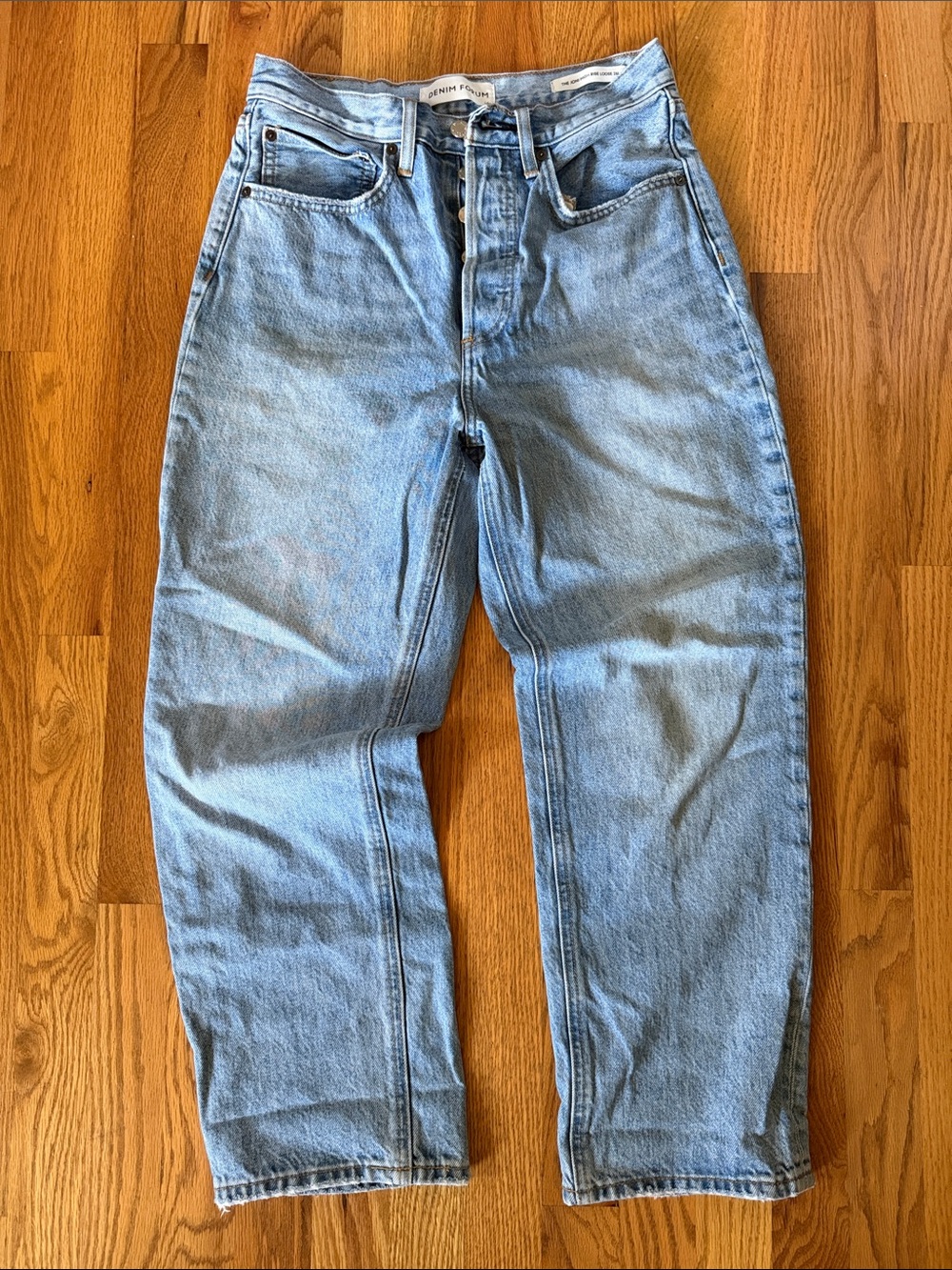 Denim Forum The Joni High Rise Loose 26 L Light Blue Relaxed Jeans Aritzia